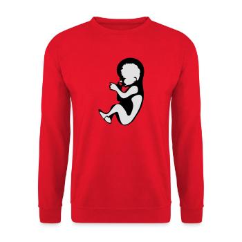 Pregnancy - Fetus - Baby - Unisex Sweatshirt - red - Front - Alina (178cm) & Michal (187cm)
