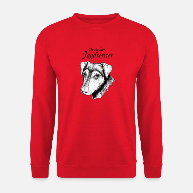 Deutscher Jagdterrier Portrait - Unisex Pullover - Rot