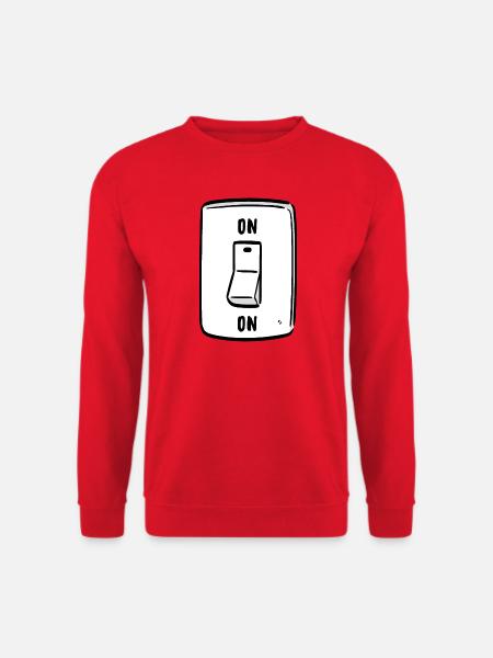 Interrupteur ON Cool Humour Drôle Motivation - Sweat-shirt Unisexe - rouge