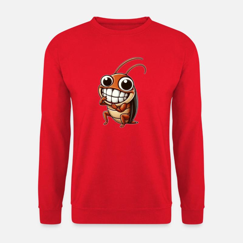 Cute Cockroach Cockroach Cartoon Comic - Unisex Sweatshirt - red