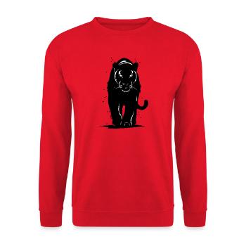 Panther - Unisex Pullover - Rot - Vorne - Alina (178cm) & Michal (187cm)
