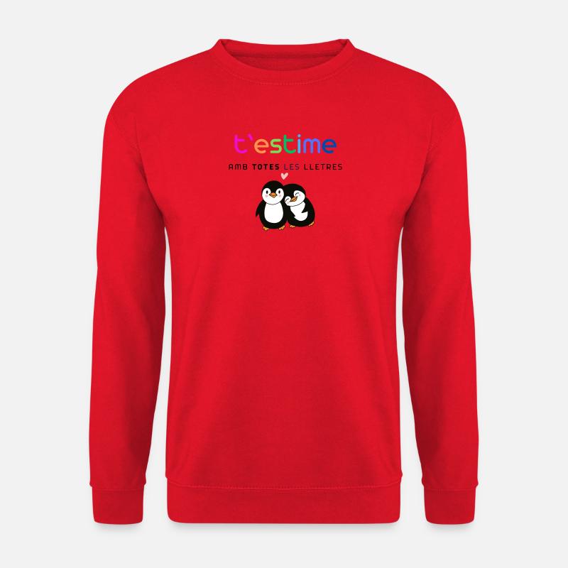 Estimar_Pingüins - Unisex Pullover - Rot