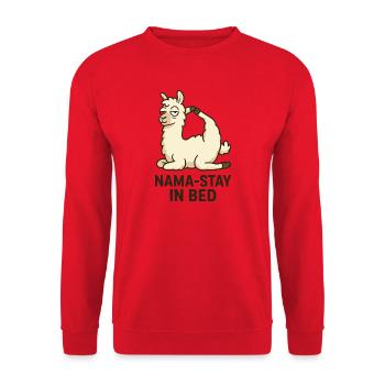 Lama Yoga - Unisex Pullover - Rot - Vorne - Alina (178cm) & Michal (187cm)