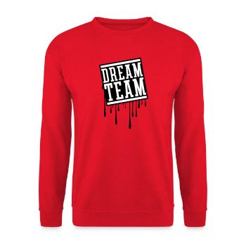 Dream Team - Unisex Pullover - Rot - Vorne - Alina (178cm) & Michal (187cm)