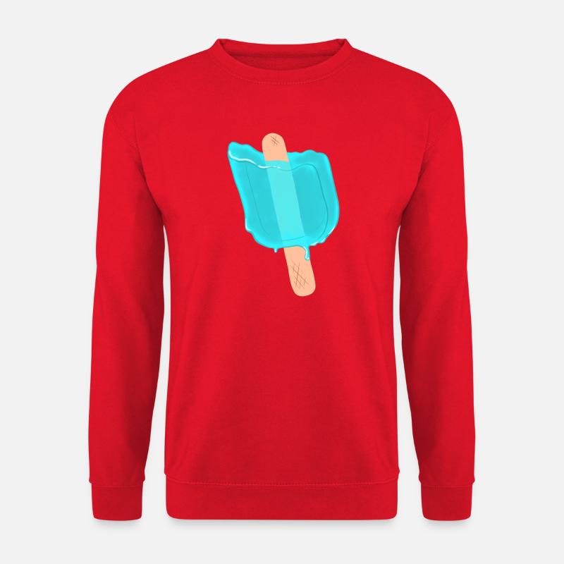 Blaues Eis am Stiel - Unisex Pullover - Rot