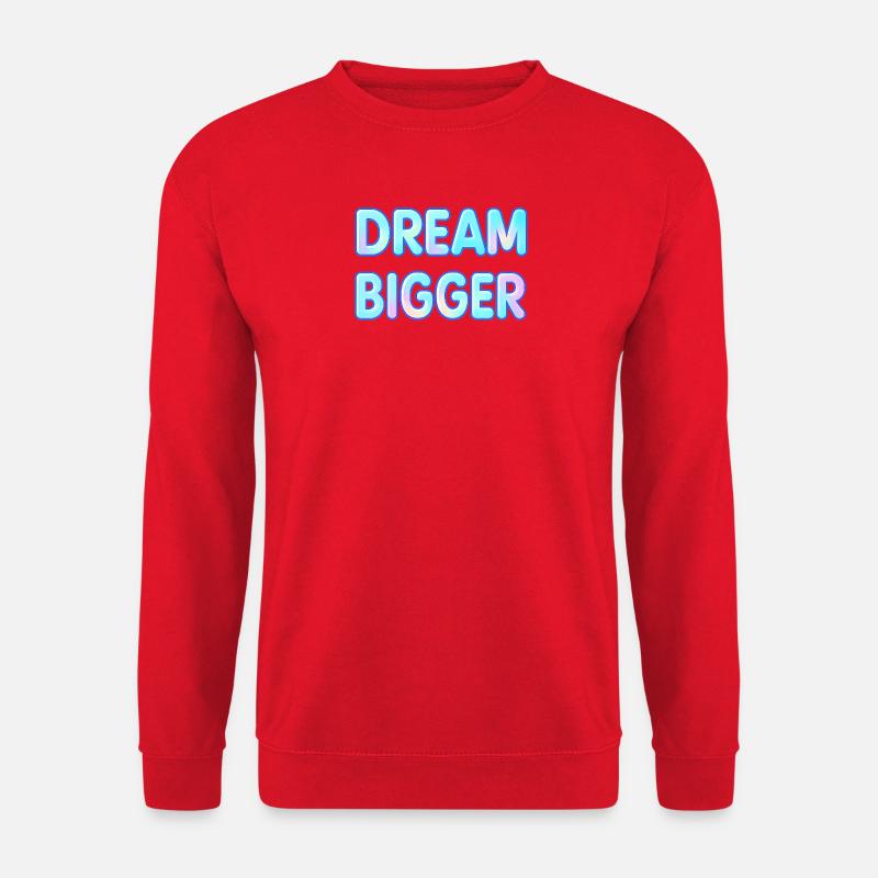 Dream Bigger Gradient Typography - Unisex Sweatshirt - red
