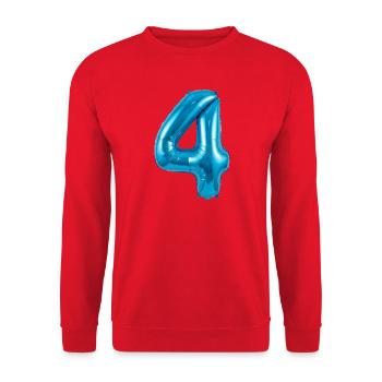 vier_blau - Sweat-shirt Unisexe - rouge - Devant - Alina (178cm) & Michal (187cm)
