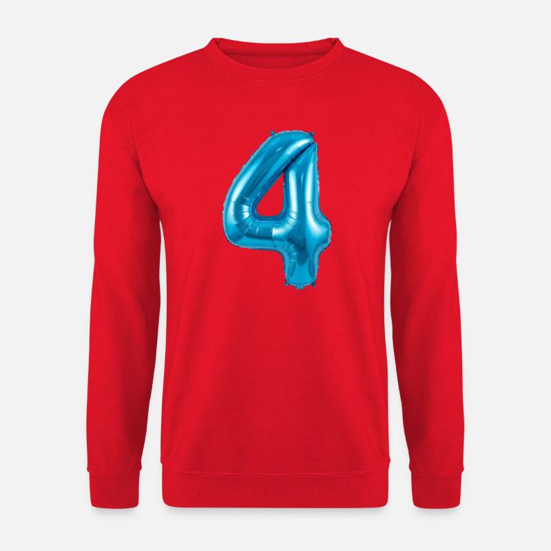 vier_blau - Unisex Sweatshirt - red