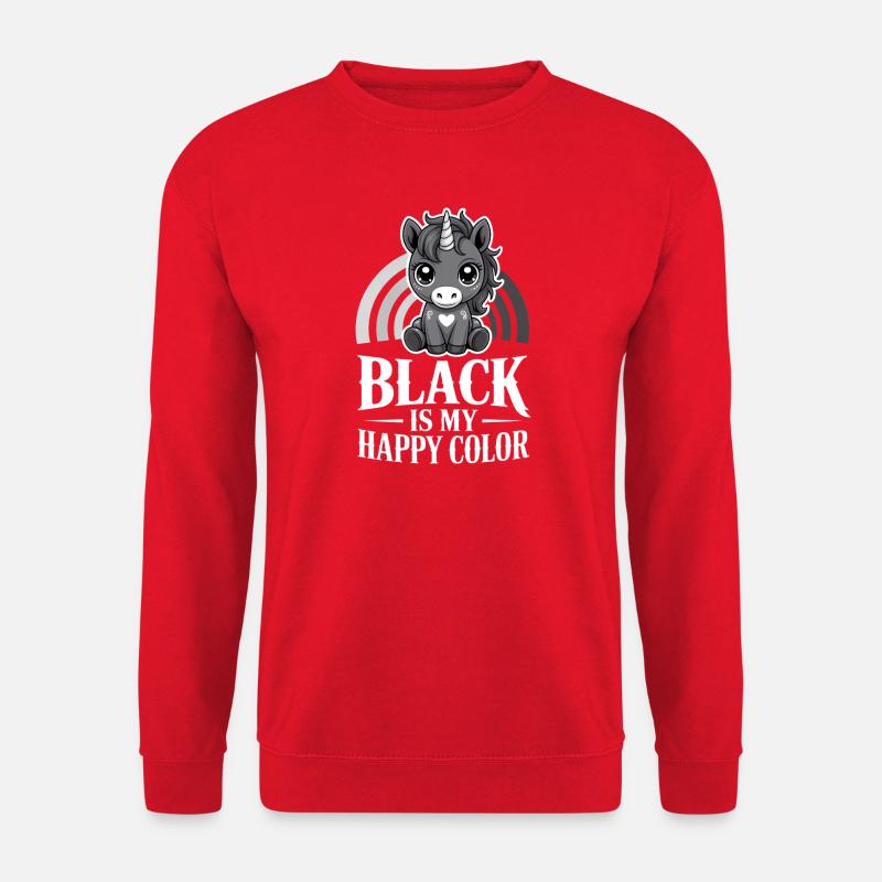 Monochrome Unicorn Joy - Unisex Pullover - Rot