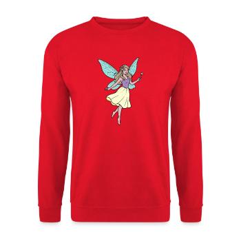 Cute Fairy in Pastel Flight - Unisex Sweatshirt - red - Front - Alina (178cm) & Michal (187cm)
