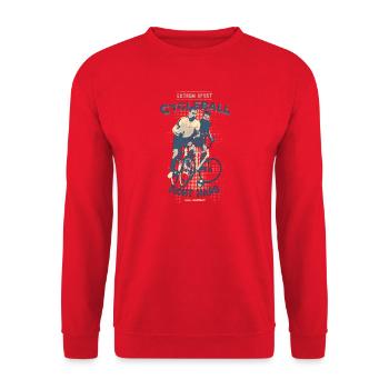 Radball, Cycleball, Hallenradsport - Unisex Pullover - Rot - Vorne - Alina (178cm) & Michal (187cm)