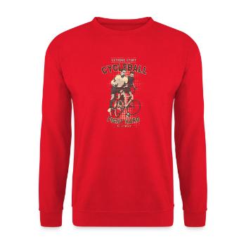 Radball, Cycleball, Hallenradsport - Unisex Pullover - Rot - Vorne - Alina (178cm) & Michal (187cm)