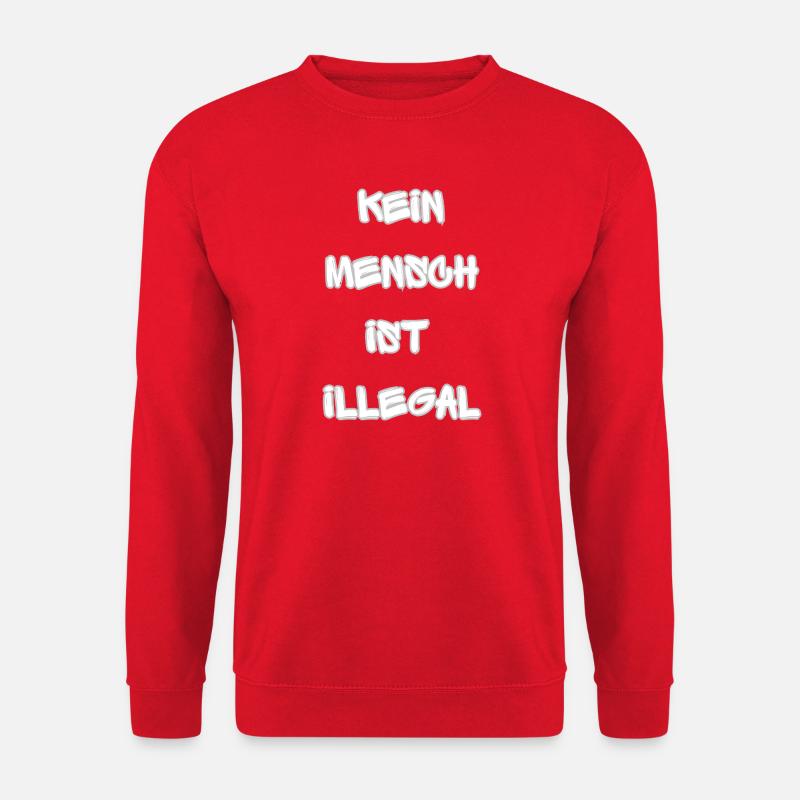 No one is illegal - Unisex Sweatshirt - red