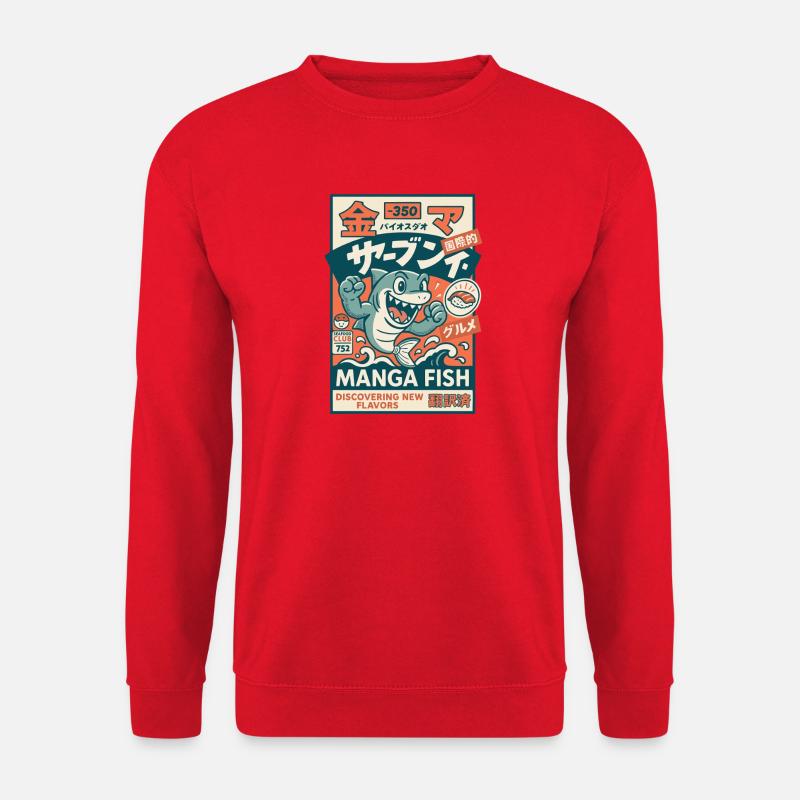 Manga Fish - Unisex Pullover - Rot