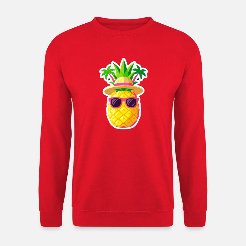 Sunny Pineapple Island Vibe - Unisex Pullover - Rot