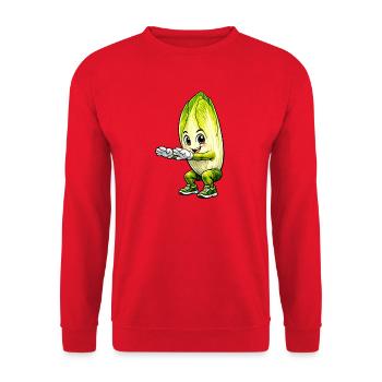 Chicory vegetables - Unisex Sweatshirt - red - Front - Alina (178cm) & Michal (187cm)