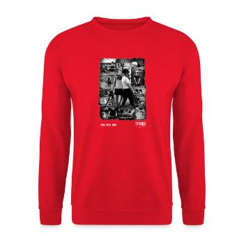 Crew - White - Unisex Sweatshirt - red - Front - Alina (178cm) & Michal (187cm)