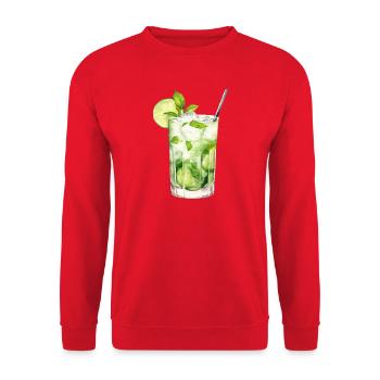 Mojito Drink – Frisches Sommer‑Design - Unisex Pullover - Rot - Vorne - Alina (178cm) & Michal (187cm)