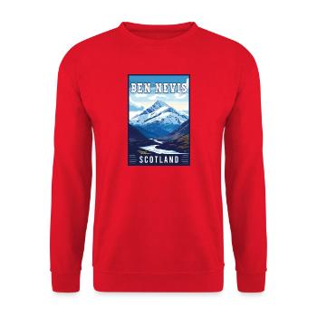 Erleben Sie Heights of Ben Nevis in Schottland - Unisex Pullover - Rot - Vorne - Alina (178cm) & Michal (187cm)