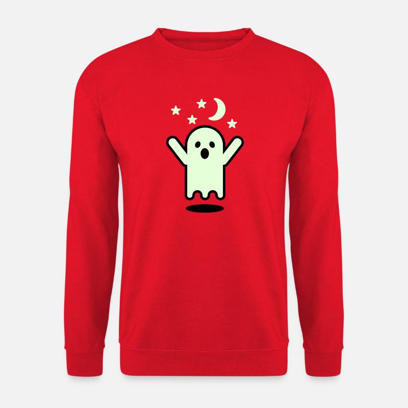 Glow in the dark ghost - Unisex Sweatshirt - red