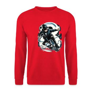 Skateboard Skater Design pour les garçons de 8 ans - Sweat-shirt Unisexe - rouge - Devant - Alina (178cm) & Michal (187cm)