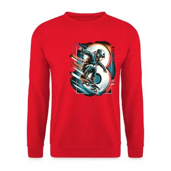 Skateboard Skater Design pour les garçons de 8 ans - Sweat-shirt Unisexe - rouge - Devant - Alina (178cm) & Michal (187cm)