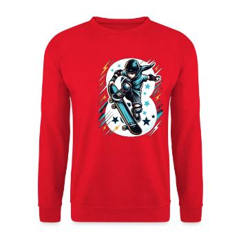 Skateboard Skater Design pour les garçons de 8 ans - Sweat-shirt Unisexe - rouge - Devant - Alina (178cm) & Michal (187cm)