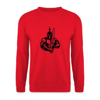 spartaner_001 - Sweat-shirt Unisexe - rouge - Devant - Alina (178cm) & Michal (187cm)