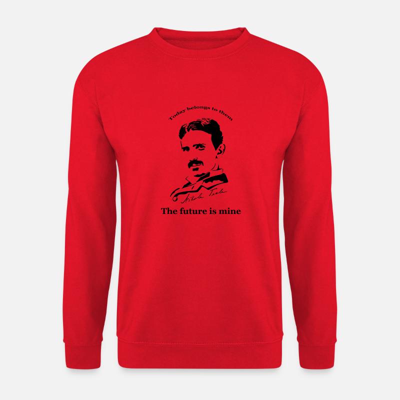 Nikola Tesla Tomorrow - Unisex Pullover - Rot