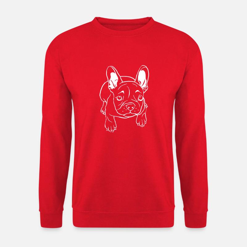 Französische Bulldogge Welpe - Unisex Pullover - Rot