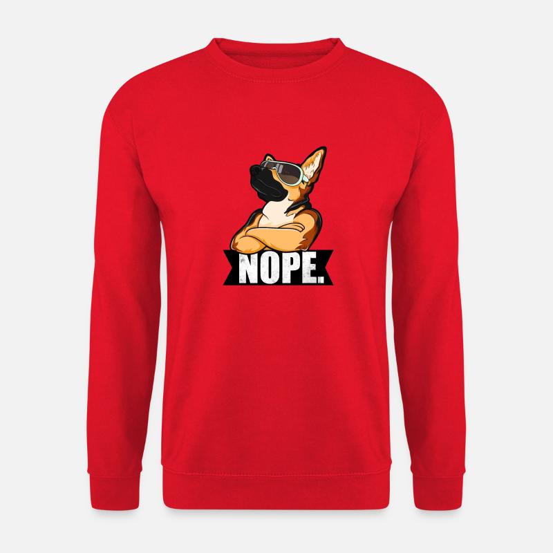 NOPE German Shepherd - Unisex Sweatshirt - red