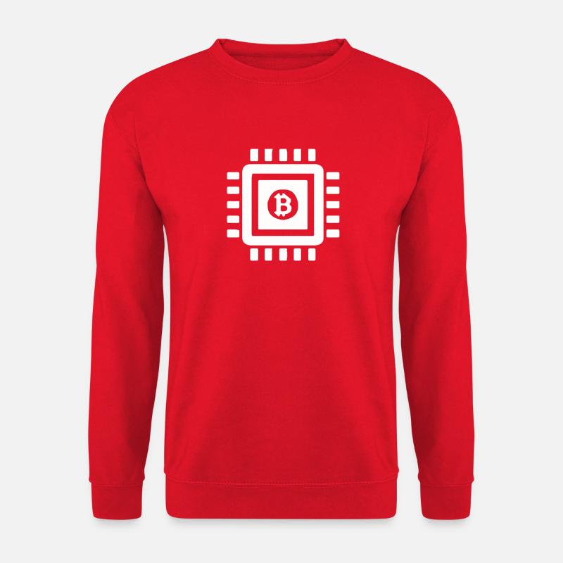 Bitcoin-Prozessor - Unisex Pullover - Rot