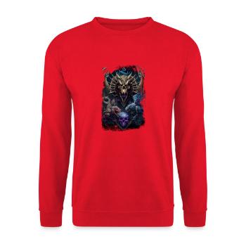 Cerf-volant - Sweat-shirt Unisexe - rouge - Devant - Alina (178cm) & Michal (187cm)