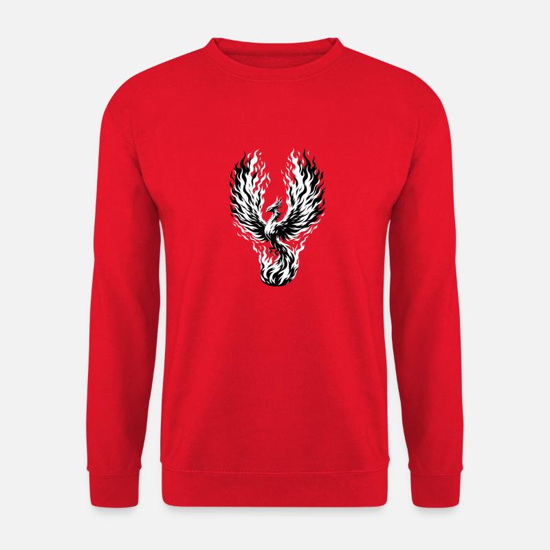 Phoenix aus der Asche | phoenix rising from flames - Unisex Pullover - Rot
