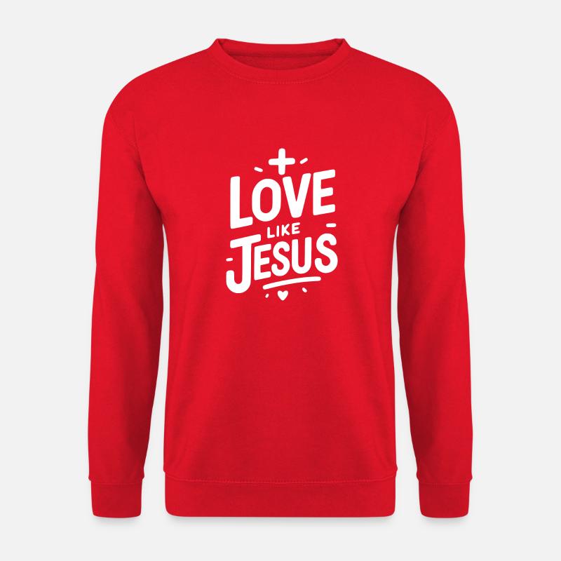 Liebe ist Jesus - Unisex Pullover - Rot