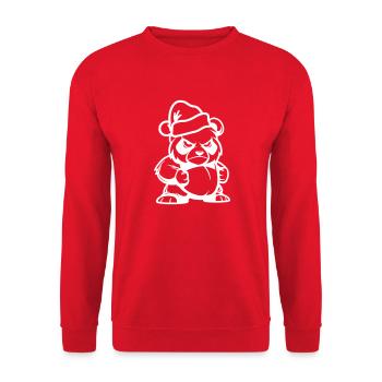 Panda Bear Christmas Comic - Unisex Sweatshirt - red - Front - Alina (178cm) & Michal (187cm)
