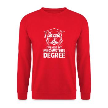 Design humoristique pour les amoureux des chats - Sweat-shirt Unisexe - rouge - Devant - Alina (178cm) & Michal (187cm)