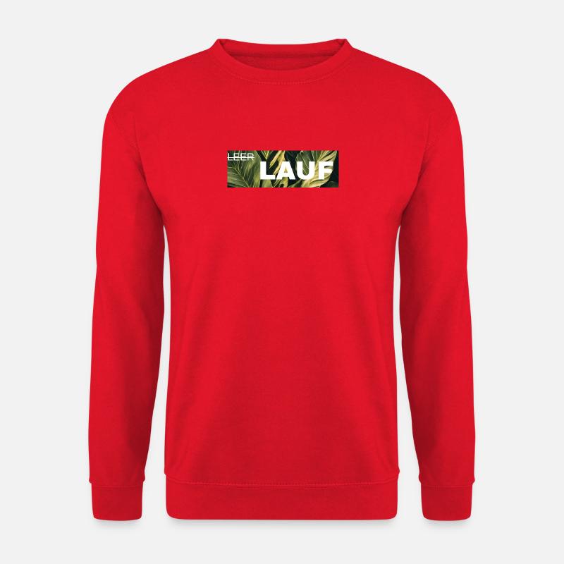 Lauf Grünes Blattdesign - Unisex Pullover - Rot