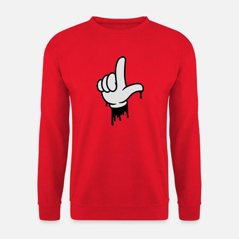 loser geste hand - Unisex Pullover - Rot