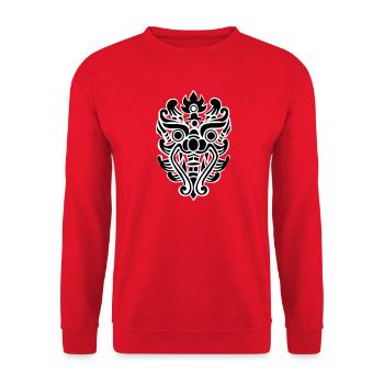 Masque tribal à tête de dragon thaïlandais - Sweat-shirt Unisexe - rouge - Devant - Alina (178cm) & Michal (187cm)