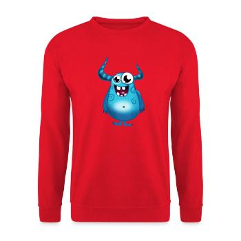 monstre - Sweat-shirt Unisexe - rouge - Devant - Alina (178cm) & Michal (187cm)