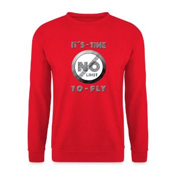 NO LIMIT  kiten Gamer Extremsport  Rennstrecke - Unisex Pullover - Rot - Vorne - Alina (178cm) & Michal (187cm)