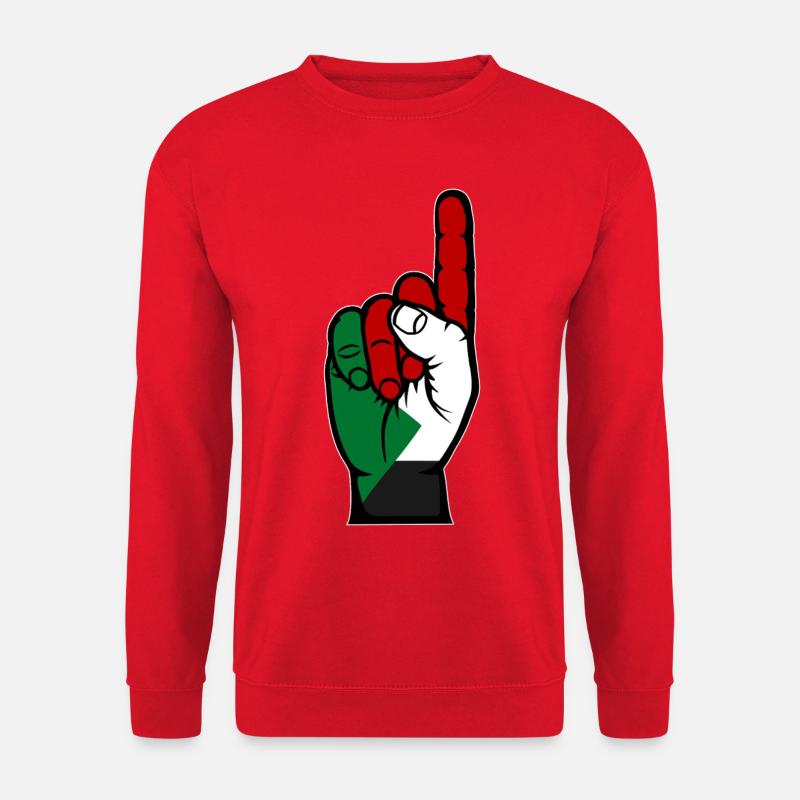 Sudan Flagge Nummer 1 - Unisex Pullover - Rot