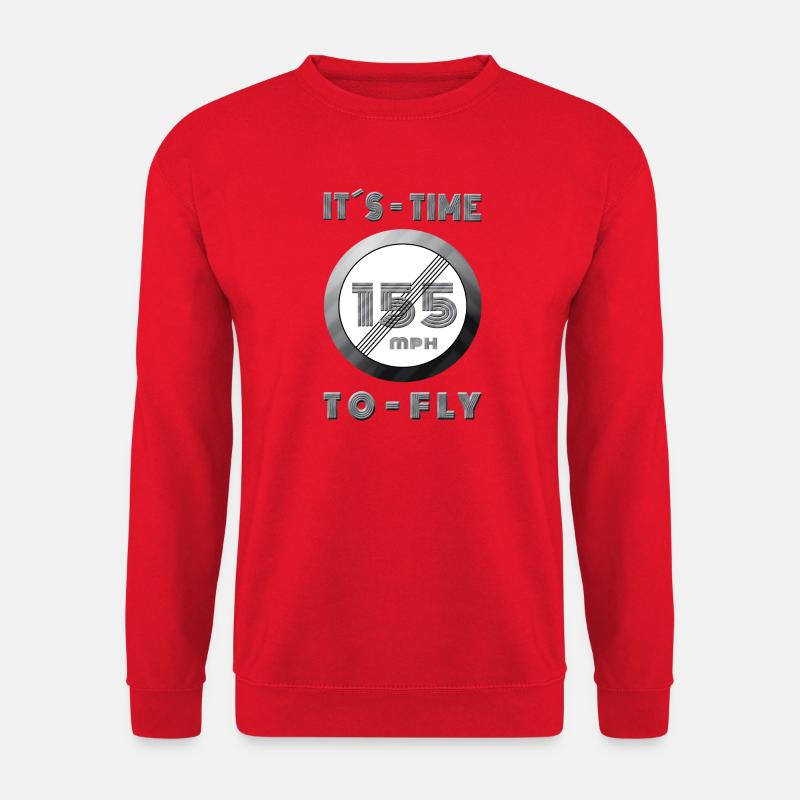 Zeit läuft 155 mph Retro Design - Unisex Pullover - Rot