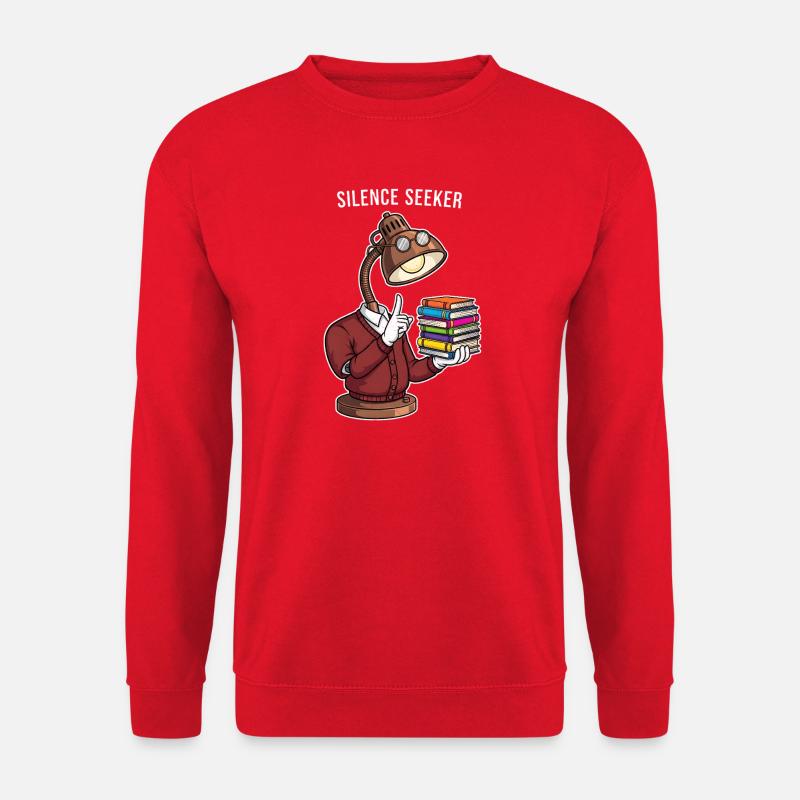 Lampengeist der Bibliothek - Unisex Pullover - Rot