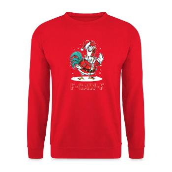 F-CAW-F Crow Christmas Sarcastic Gift - Unisex Sweatshirt - red - Front - Alina (178cm) & Michal (187cm)