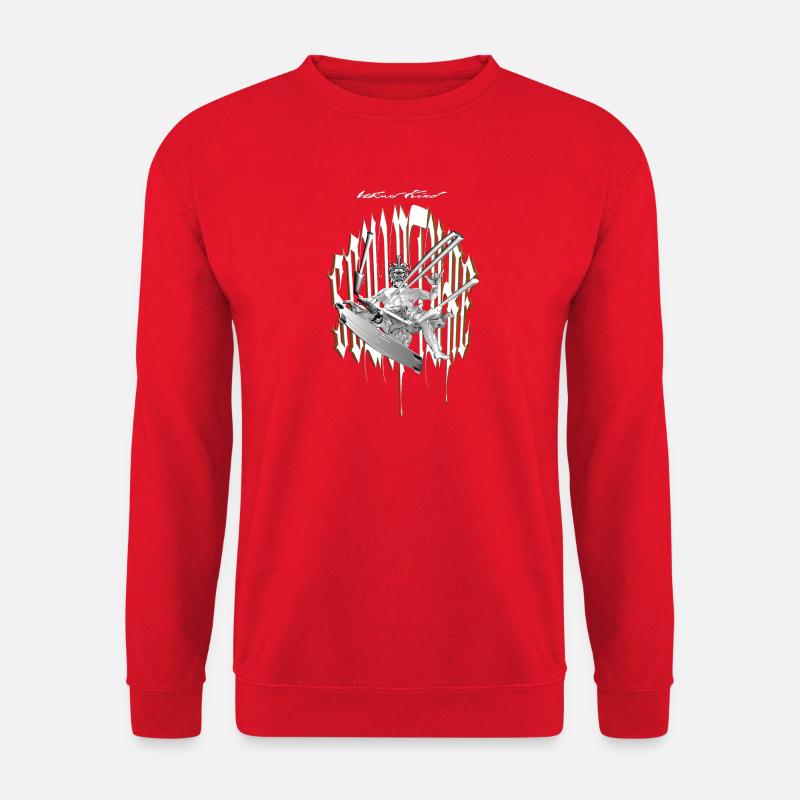 Wind Warrior Sculpture - Unisex Sweatshirt - red