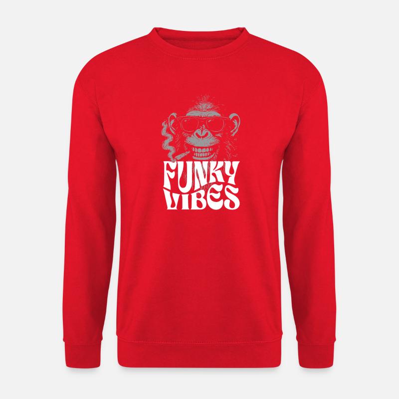 Monkey Funk Vibes - Unisex Pullover - Rot