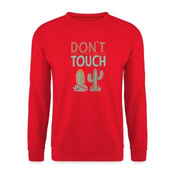 Ne Pas Toucher Cactus - Sweat-shirt Unisexe - rouge - Devant - Alina (178cm) & Michal (187cm)