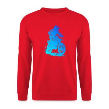Motif classique du motocross - Sweat-shirt Unisexe - rouge - Devant - Alina (178cm) & Michal (187cm)